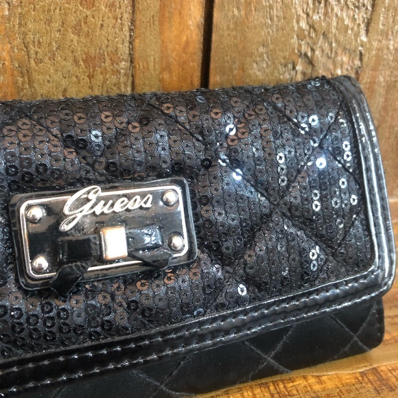 Guess Black Sequined Wallet - Picture 3 of 6